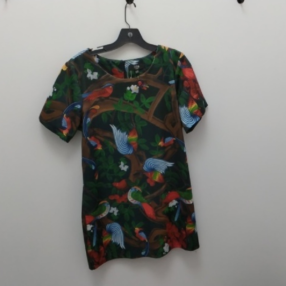 Colorful Tropical Print Dress
